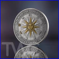 Erato and Polyhymnia The Nine Muses Silver Coin 2 oz CFA Cameroon 2026