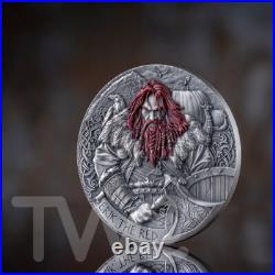 Erik the Red The Way to Valhalla 2 oz Antique finish Silver Coin Cameroon 2024