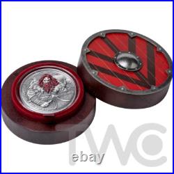 Erik the Red The Way to Valhalla 2 oz Antique finish Silver Coin Cameroon 2024