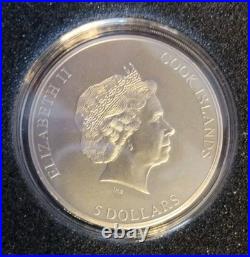 Escape trapped 1 oz silver coin Cook Islands 2023 Antique Finish With COA and Bx