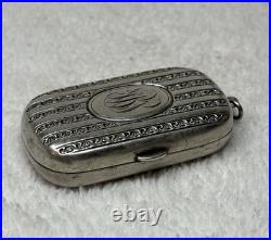 Estate Vintage Antique Ornate Sterling Silver Coin Holder Purse 31 Gram Pendant