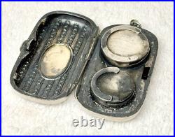 Estate Vintage Antique Ornate Sterling Silver Coin Holder Purse 31 Gram Pendant