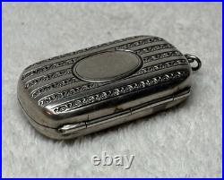 Estate Vintage Antique Ornate Sterling Silver Coin Holder Purse 31 Gram Pendant
