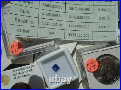 Estate lot Sale US Coins SILVERGOLD, COINS, SAPPHIRES- 10 PC. LOTS-INVEST NOW