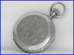 Exquisite 1887 Antique 16s Elgin Stag Theme Coin Silver Hunter Case, Serviced