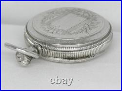 Exquisite 1887 Antique 16s Elgin Stag Theme Coin Silver Hunter Case, Serviced