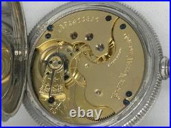 Exquisite 1887 Antique 16s Elgin Stag Theme Coin Silver Hunter Case, Serviced