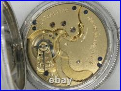 Exquisite 1887 Antique 16s Elgin Stag Theme Coin Silver Hunter Case, Serviced