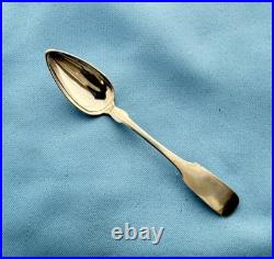 F Bloos Coin Silver 6 Teaspoons Fiddle Pattern 5 3/4 In No Mono 86.8 Gr