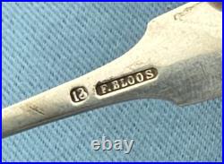 F Bloos Coin Silver 6 Teaspoons Fiddle Pattern 5 3/4 In No Mono 86.8 Gr
