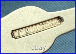F Richmond Coin Silver 2 Large Serving Spoons 9 Inches Mono 98 Gr