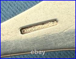 F Richmond Coin Silver 2 Large Serving Spoons 9 Inches Mono 98 Gr