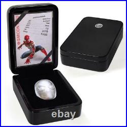 Fiji 2019 5$ Marvel Comics SPIDER MAN MASK 2 oz Silver High Relief Antiqued Coin