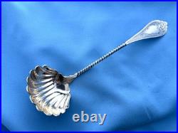 Francis Bunnell Coin Silver Soup Ladle Light Gold Wash No Mono 12 In 116 Gr