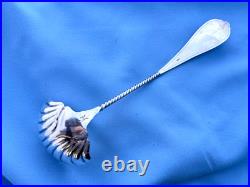 Francis Bunnell Coin Silver Soup Ladle Light Gold Wash No Mono 12 In 116 Gr