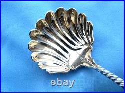 Francis Bunnell Coin Silver Soup Ladle Light Gold Wash No Mono 12 In 116 Gr