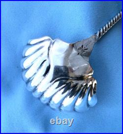 Francis Bunnell Coin Silver Soup Ladle Light Gold Wash No Mono 12 In 116 Gr