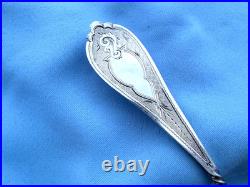Francis Bunnell Coin Silver Soup Ladle Light Gold Wash No Mono 12 In 116 Gr