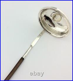 GEORGIAN SOLID SILVER TODDY PUNCH LADLE 12 INCH COIN SET P & A Bateman 1791