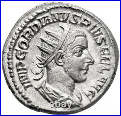 GORDIAN III 238-244 Antoninianus Ancient Roman Silver Coin 22 mm IOVI STATORI