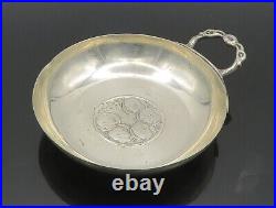 GREECE 925 Sterling Silver Vintage Antique Round Coin Candy Dish TR2517