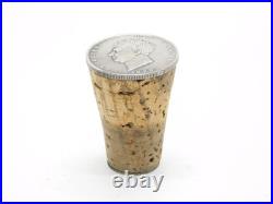 Georgian Sterling Silver Coin Set Cork Bottle Stopper Antique c1830