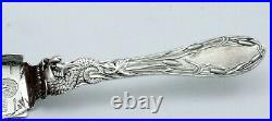 Gorgeous Albert Coles CATTAIL DOLPHIN Coin Silver FISH SERVER 5 oz