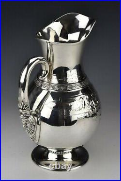 Gorham Early American Coin Silver Water Pitcher with Figural Head