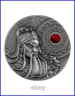 Guan Yu 2 oz Antique finish Silver Coin 5$ Niue 2021