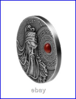 Guan Yu 2 oz Antique finish Silver Coin 5$ Niue 2021