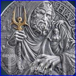 Hades The Great Greek Mythology 2oz Antique finish Silver Coin CFA Cameroon 2025