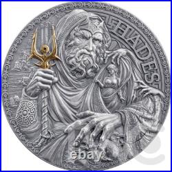 Hades The Great Greek Mythology 2oz Antique finish Silver Coin CFA Cameroon 2025