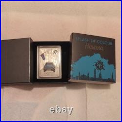 Havana 2 oz Silver Coin Bar Antique Splash of Color Samoa 2021