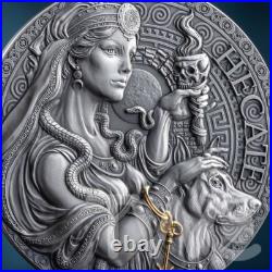 Hecate The Great Greek Mythology 2 oz Antique finish Silver Coin Cameroon 2025