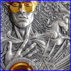 Helios Divine Faces of the Sun 3 oz Antique finish Silver Coin 5$ Niue 2022