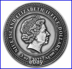 Helios Divine Faces of the Sun 3 oz Antique finish Silver Coin 5$ Niue 2022 Helios Divine Faces of the Sun 3 oz Antique finish Silver Coin 5$ Niue 2022