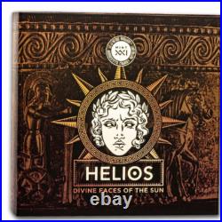 Helios Divine Faces of the Sun 3 oz Antique finish Silver Coin 5$ Niue 2022 Helios Divine Faces of the Sun 3 oz Antique finish Silver Coin 5$ Niue 2022