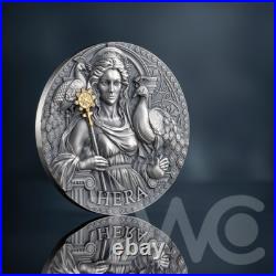 Hera The Great Greek Mythology 3 oz Antique finish Silver Coin CFA Cameroon 2024 Hera The Great Greek Mythology 3 oz Antique finish Silver Coin CFA Cameroon 2024