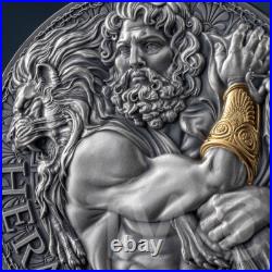 Heracles The Great Greek Mythology 2 oz Antique finish Silver Coin Cameroon 2025 Heracles The Great Greek Mythology 2 oz Antique finish Silver Coin Cameroon 2025