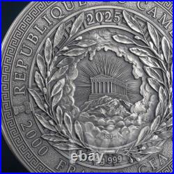 Heracles The Great Greek Mythology 2 oz Antique finish Silver Coin Cameroon 2025 Heracles The Great Greek Mythology 2 oz Antique finish Silver Coin Cameroon 2025
