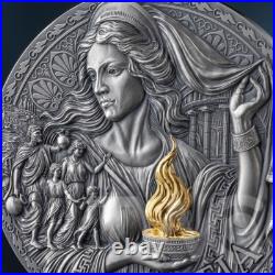 Hestia The Great Greek Mythology 3 oz Antique finish Silver Coin Cameroon 2025 Hestia The Great Greek Mythology 3 oz Antique finish Silver Coin Cameroon 2025