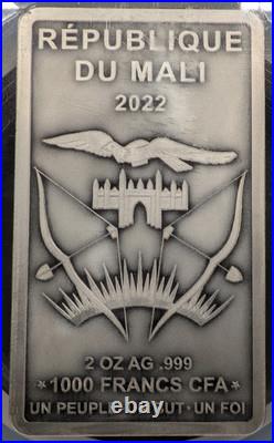 Icons of Heritage EGYPT Onyx 2 oz Silver Coin Gilt MS70 Antiqued