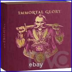 Immortal Glory 2 oz Antique finish Silver Coin 10 Cedis Republic of Ghana 2025