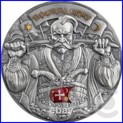 Immortal Glory 2 oz Antique finish Silver Coin 10 cedis Ghana 2025 Immortal Glory 2 oz Antique finish Silver Coin 10 cedis Ghana 2025