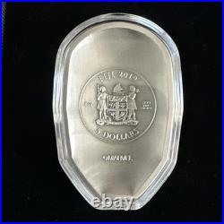 Iron Man Mask Marvel Icon Series 2019 2 Oz. 999 Antiqued Silver Coin Fiji