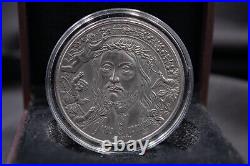 Jesus Nazarenus 2014 Burkina Faso 1,000 Francs Antique Finish 1 oz Silver Coin