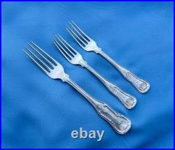 Jones, Low & Ball 3 Coin Silver Forks 1 Dinner, 2 Salad Mono 153 Gr