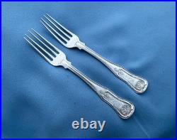 Jones, Low & Ball 3 Coin Silver Forks 1 Dinner, 2 Salad Mono 153 Gr