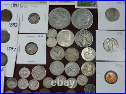 Junk Drawer Lot #3 Morgan Dollar, Antique Silver Coins Sports Cards Estate Sale