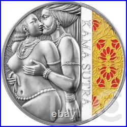 Kama Sutra II Moments of Love 1 oz Antique finish Silver Coin CFA Cameroon 2025 Kama Sutra II Moments of Love 1 oz Antique finish Silver Coin CFA Cameroon 2025